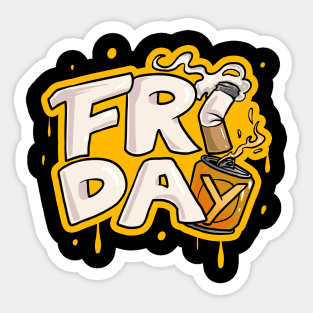 Friday Beer Craft Beer Drink Funny Joke Sticker